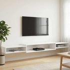 Wall-mounted TV cabinet Wall Mount White 220 x 28 x 21 cm