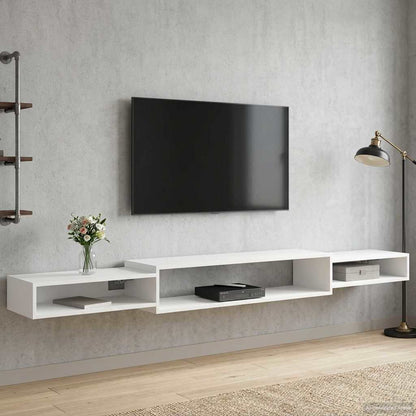 Wandgemonteerd tv-meubel Muurmontage Wit 220 x 28 x 21 cm