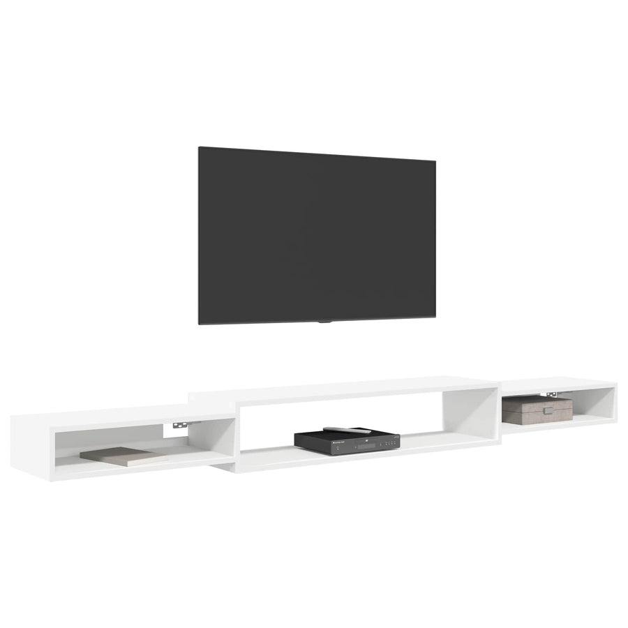 Wandgemonteerd tv-meubel Muurmontage Wit 220 x 28 x 21 cm
