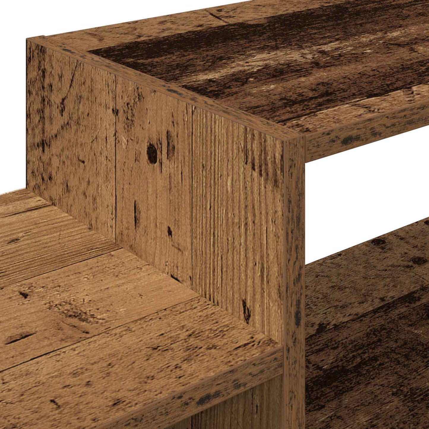 Wandgemonteerd tv-meubel Muurmontage Oud hout 220 x 28 x 21 cm