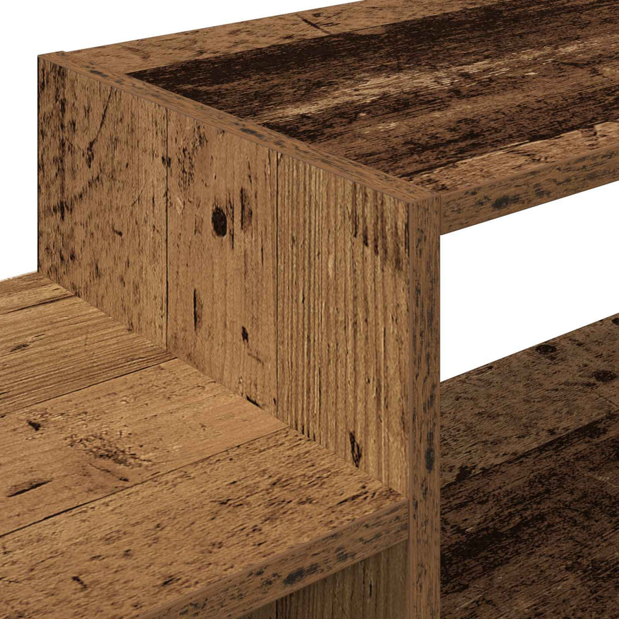 Wandgemonteerd tv-meubel Muurmontage Oud hout 220 x 28 x 21 cm