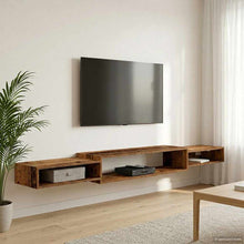 Wandgemonteerd tv-meubel Muurmontage Oud hout 220 x 28 x 21 cm