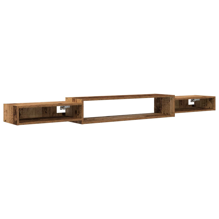 Wandgemonteerd tv-meubel Muurmontage Oud hout 220 x 28 x 21 cm