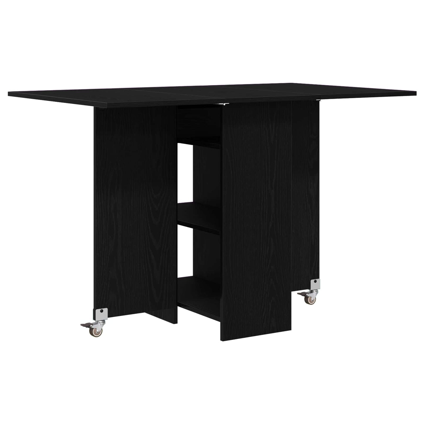 Eettafel 115 x 70 x 75 cm Bewerkt hout Zwart eiken Rechthoekig
