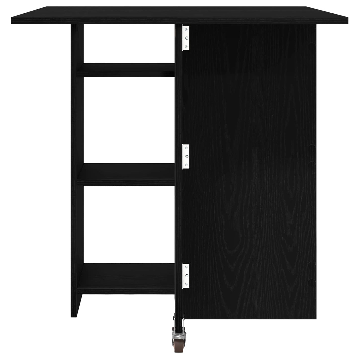 Eettafel 115 x 70 x 75 cm Bewerkt hout Zwart eiken Rechthoekig