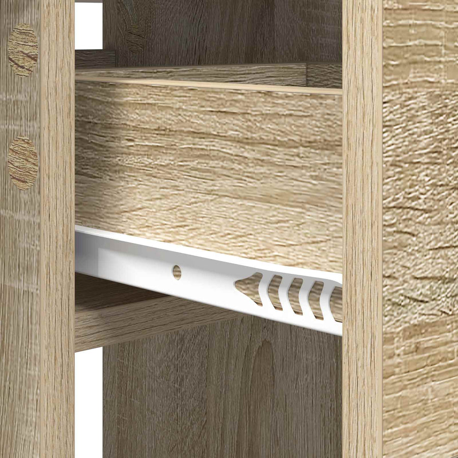 Eettafel 115 x 70 x 75 cm Bewerkt hout Sonoma Eiken Rechthoekig