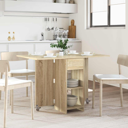 Eettafel 115 x 70 x 75 cm Bewerkt hout Sonoma Eiken Rechthoekig