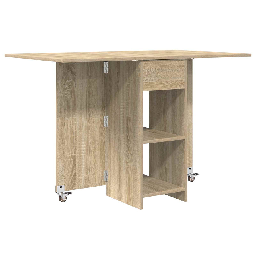 Eettafel 115 x 70 x 75 cm Bewerkt hout Sonoma Eiken Rechthoekig