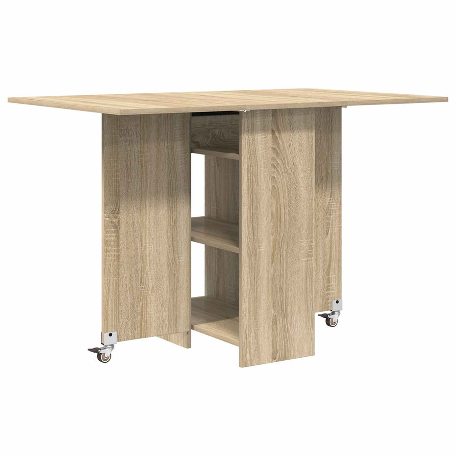 Eettafel 115 x 70 x 75 cm Bewerkt hout Sonoma Eiken Rechthoekig
