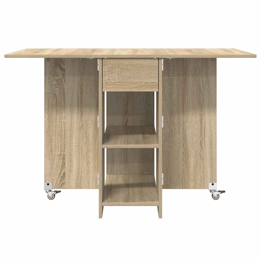 Eettafel 115 x 70 x 75 cm Bewerkt hout Sonoma Eiken Rechthoekig