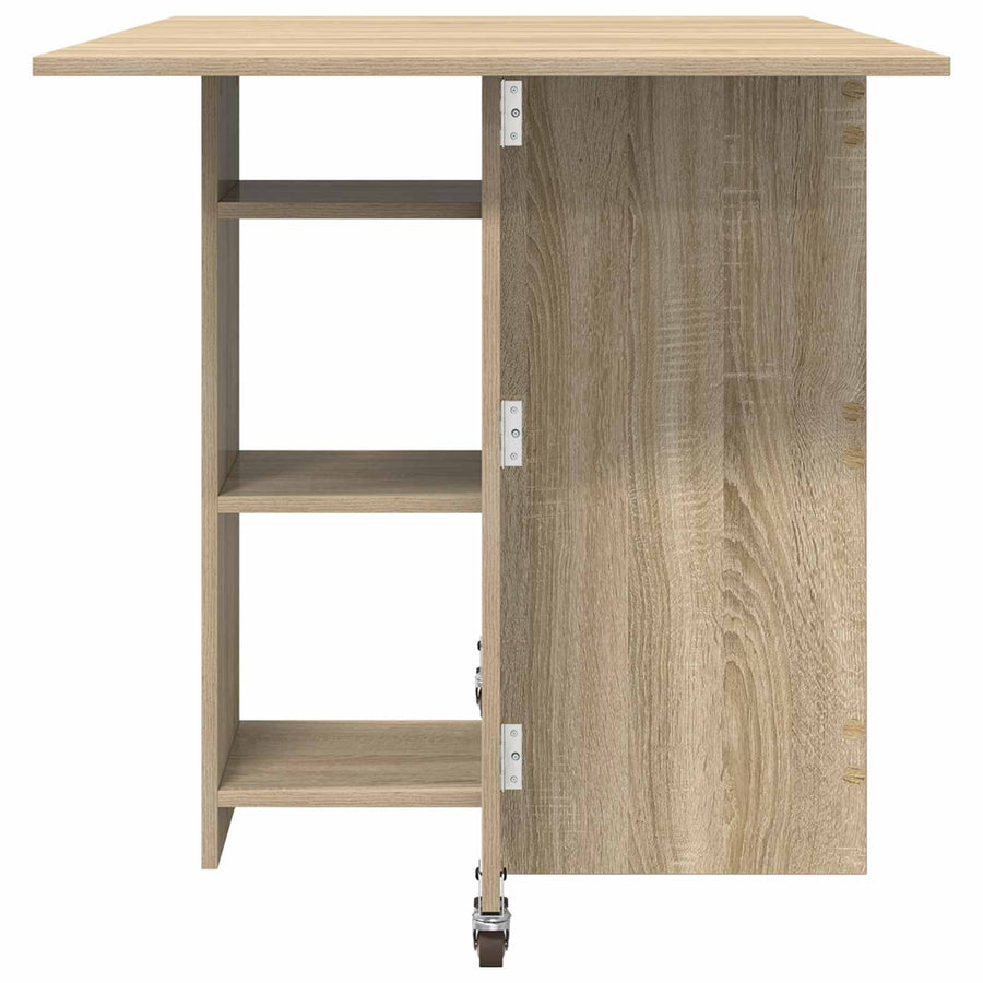 Eettafel 115 x 70 x 75 cm Bewerkt hout Sonoma Eiken Rechthoekig