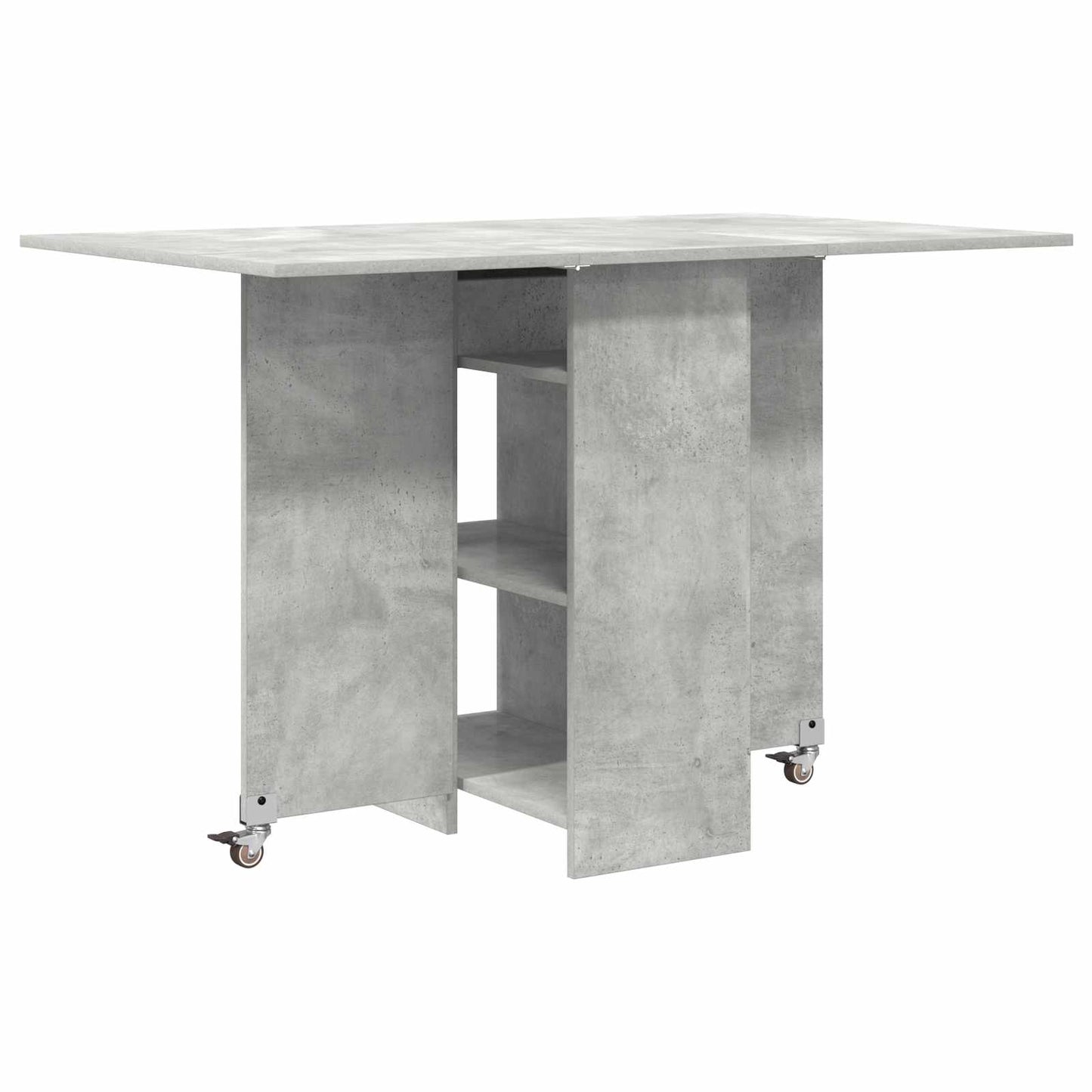 Eettafel 115 x 70 x 75 cm Bewerkt hout Betongrijs Rechthoekig