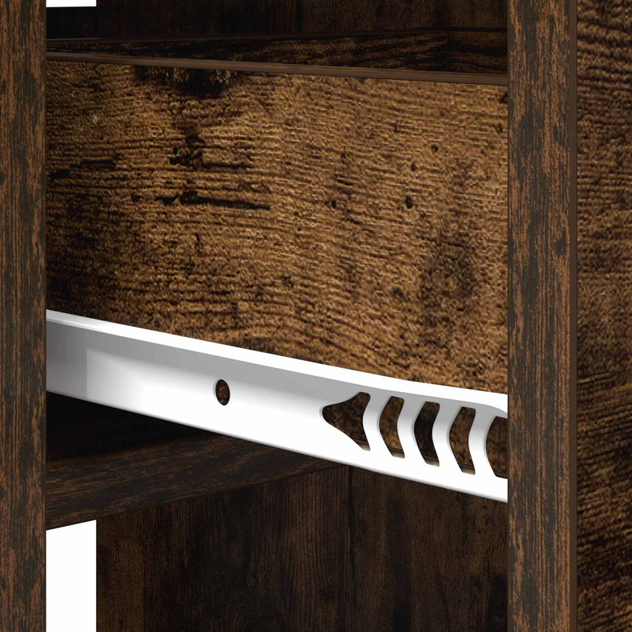 Eettafel 115 x 70 x 75 cm Bewerkt hout Gerookt eiken
