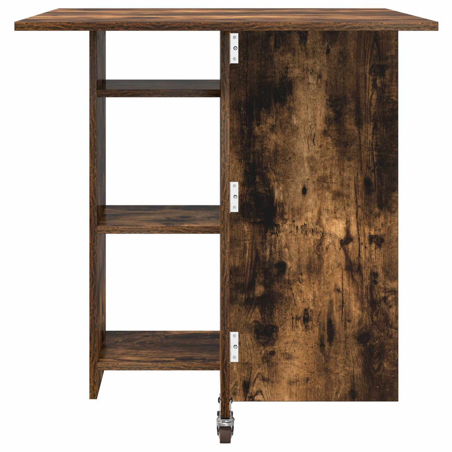 Eettafel 115 x 70 x 75 cm Bewerkt hout Gerookt eiken
