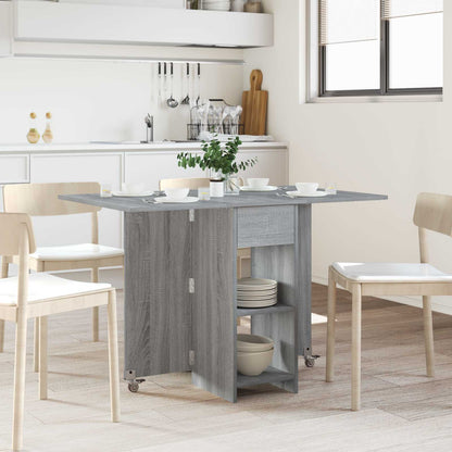 Eettafel 115 x 70 x 75 cm Bewerkt hout Grijs Sonoma Rechthoekig