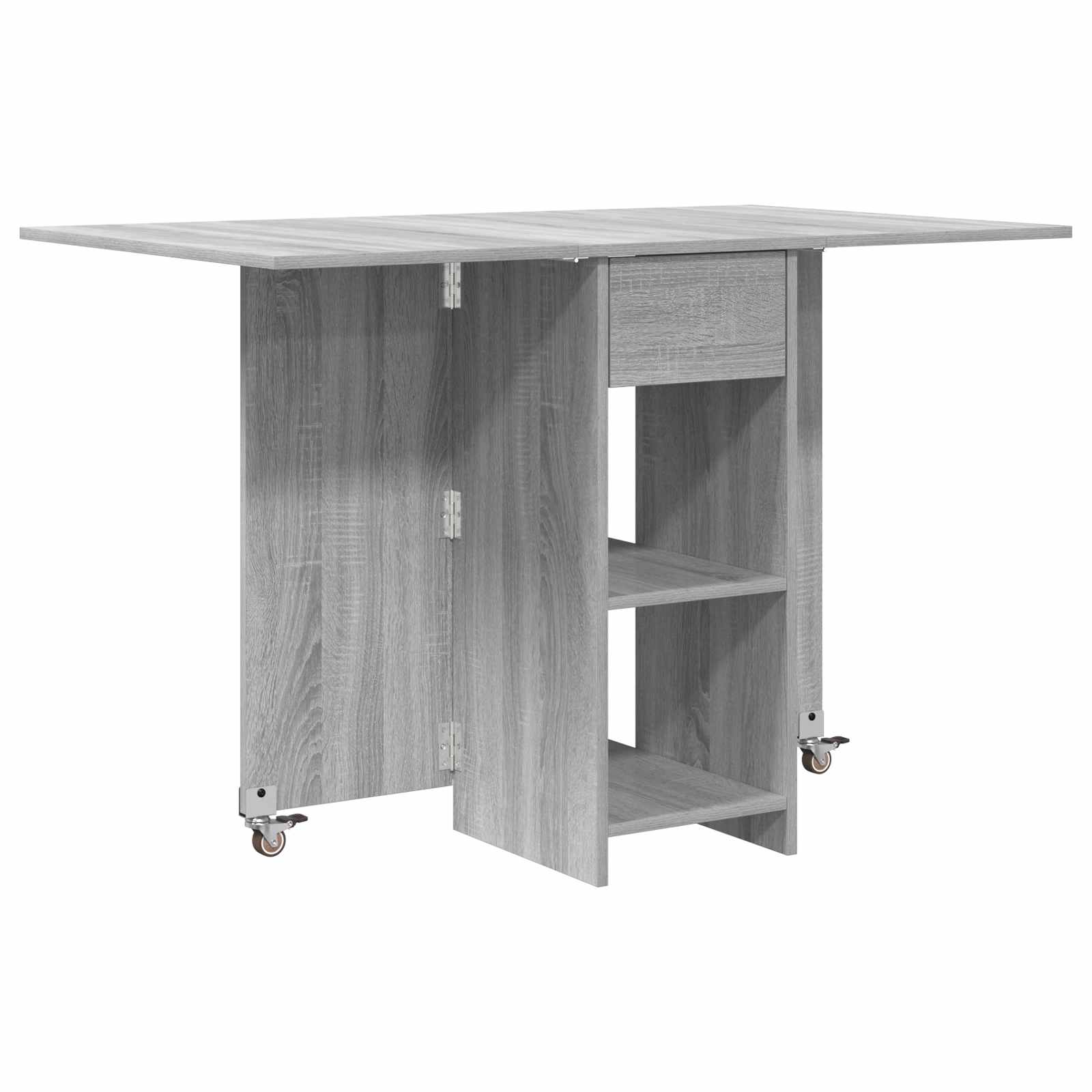 Eettafel 115 x 70 x 75 cm Bewerkt hout Grijs Sonoma Rechthoekig