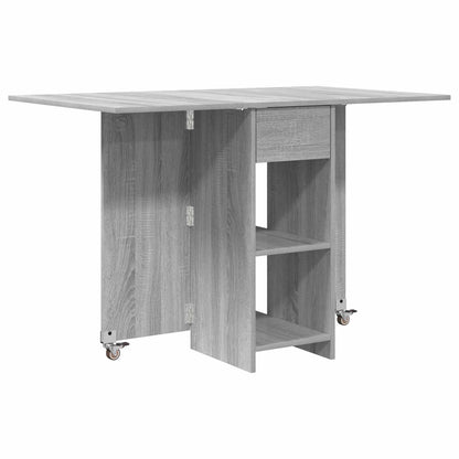 Eettafel 115 x 70 x 75 cm Bewerkt hout Grijs Sonoma Rechthoekig