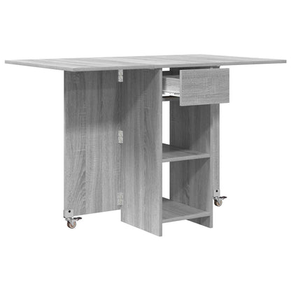 Eettafel 115 x 70 x 75 cm Bewerkt hout Grijs Sonoma Rechthoekig