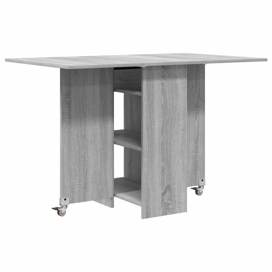 Eettafel 115 x 70 x 75 cm Bewerkt hout Grijs Sonoma Rechthoekig