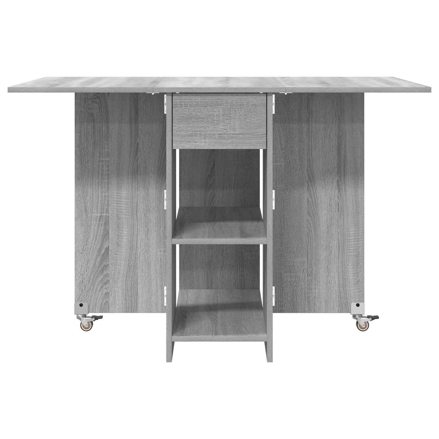 Eettafel 115 x 70 x 75 cm Bewerkt hout Grijs Sonoma Rechthoekig