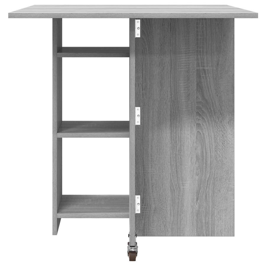 Eettafel 115 x 70 x 75 cm Bewerkt hout Grijs Sonoma Rechthoekig