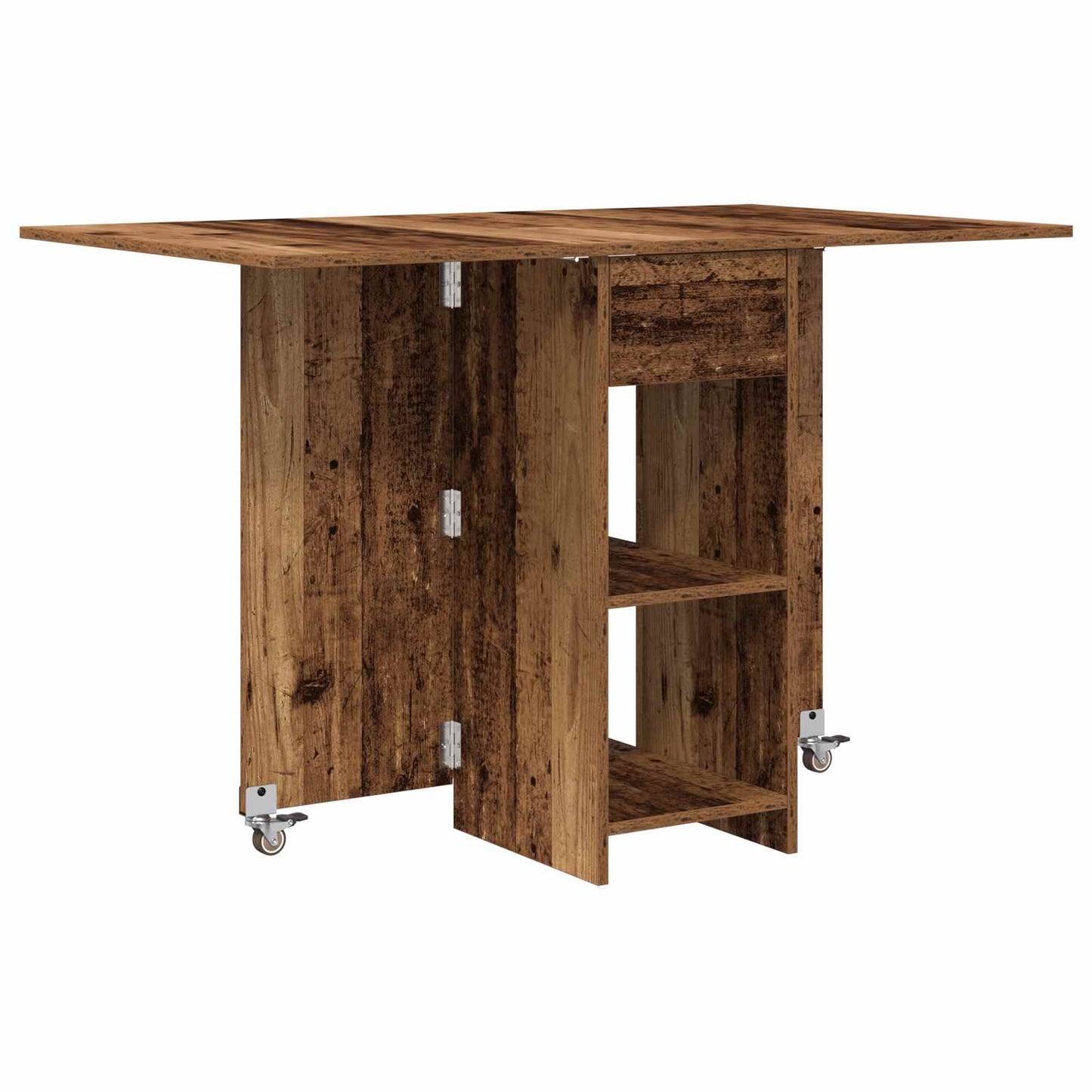 Eettafel 115 x 70 x 75 cm Bewerkt hout Oud hout Rechthoekig