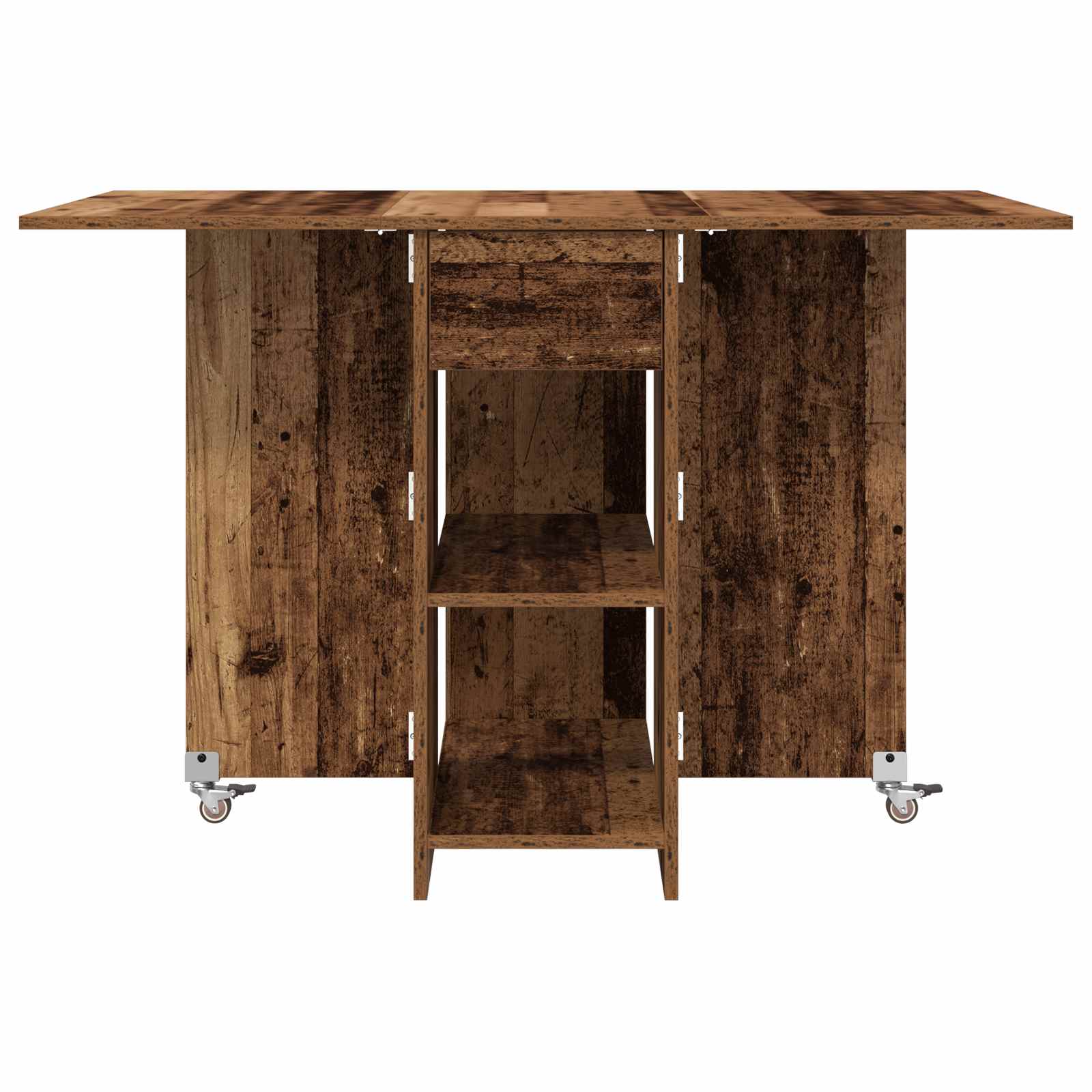 Eettafel 115 x 70 x 75 cm Bewerkt hout Oud hout Rechthoekig