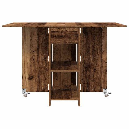Eettafel 115 x 70 x 75 cm Bewerkt hout Oud hout Rechthoekig