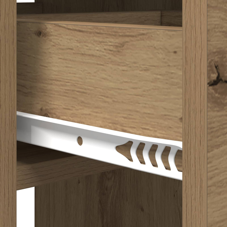 Eettafel 115 x 70 x 75 cm Bewerkt hout Artisanaal eiken