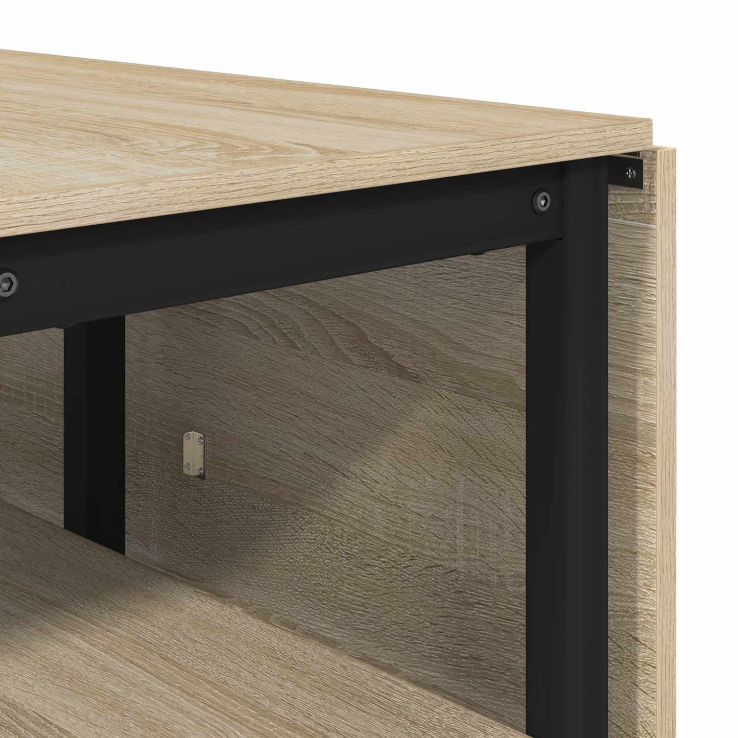 Eettafel 122 x 80 x 76,5 cm Bewerkt hout Sonoma Eiken