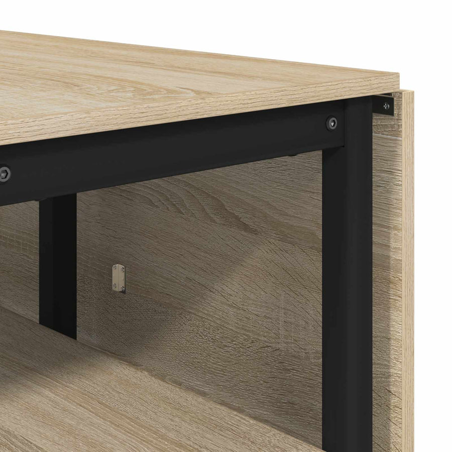 Eettafel 122 x 80 x 76,5 cm Bewerkt hout Sonoma Eiken