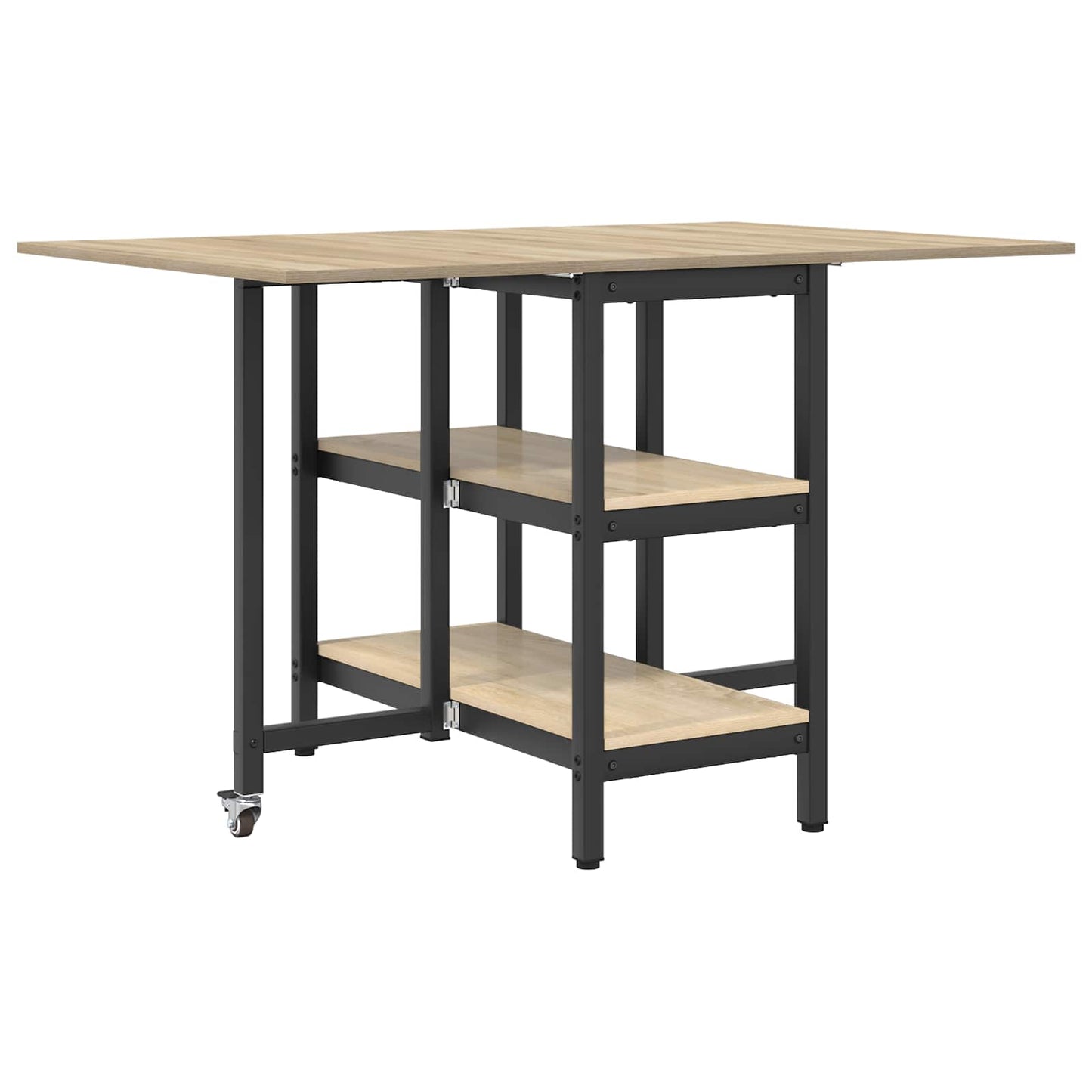 Eettafel 122 x 80 x 76,5 cm Bewerkt hout Sonoma Eiken