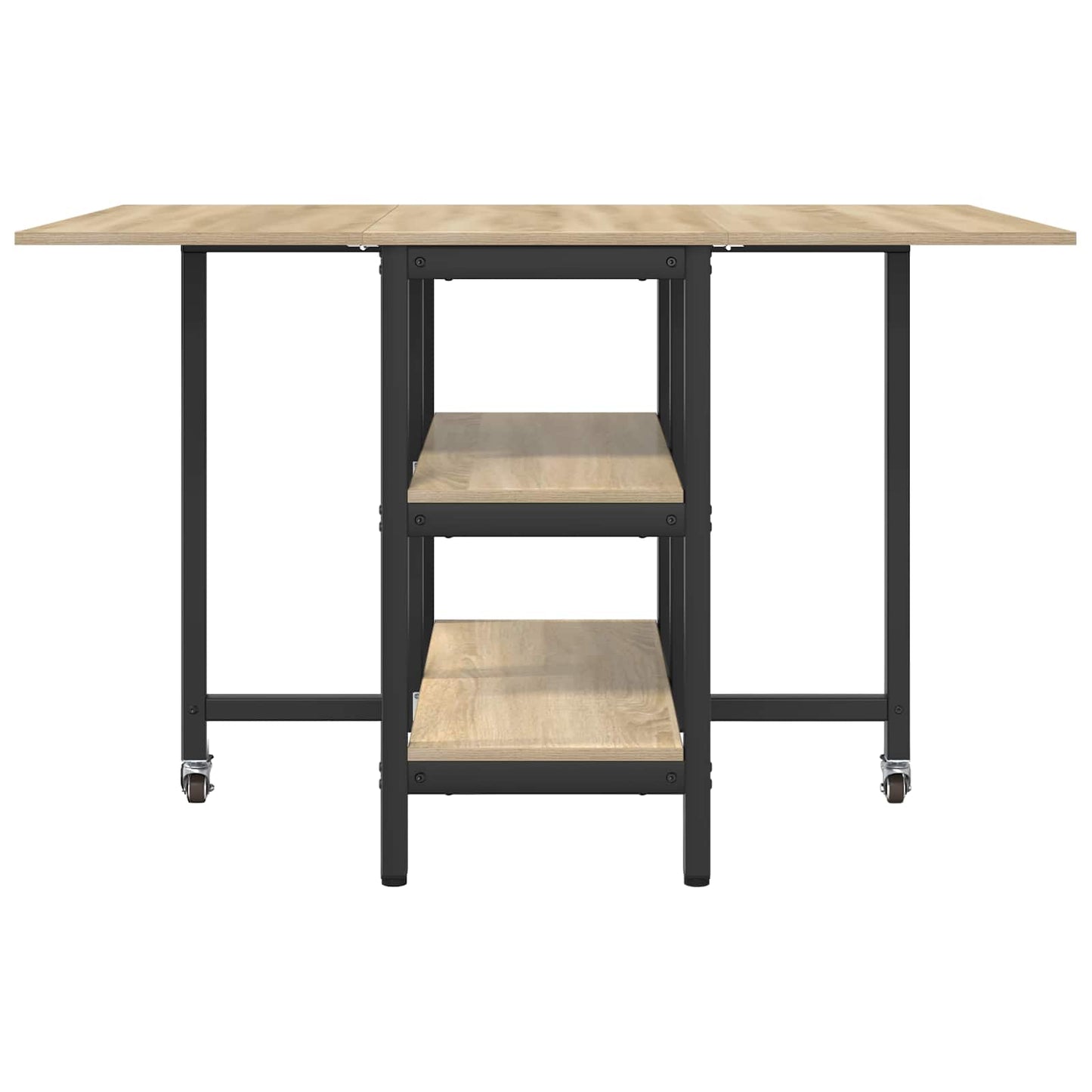 Eettafel 122 x 80 x 76,5 cm Bewerkt hout Sonoma Eiken