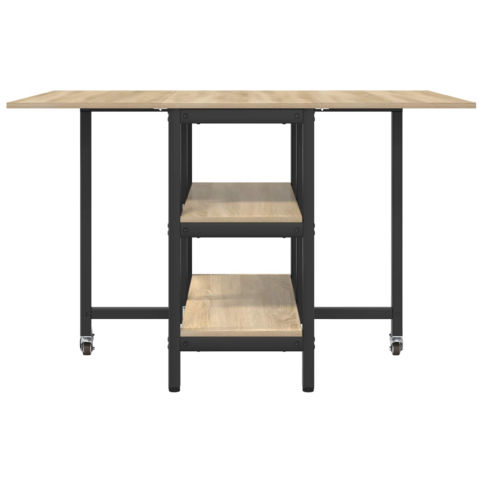 Eettafel 122 x 80 x 76,5 cm Bewerkt hout Sonoma Eiken
