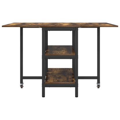 Eettafel 122 x 80 x 76,5 cm Bewerkt hout Gerookt eiken