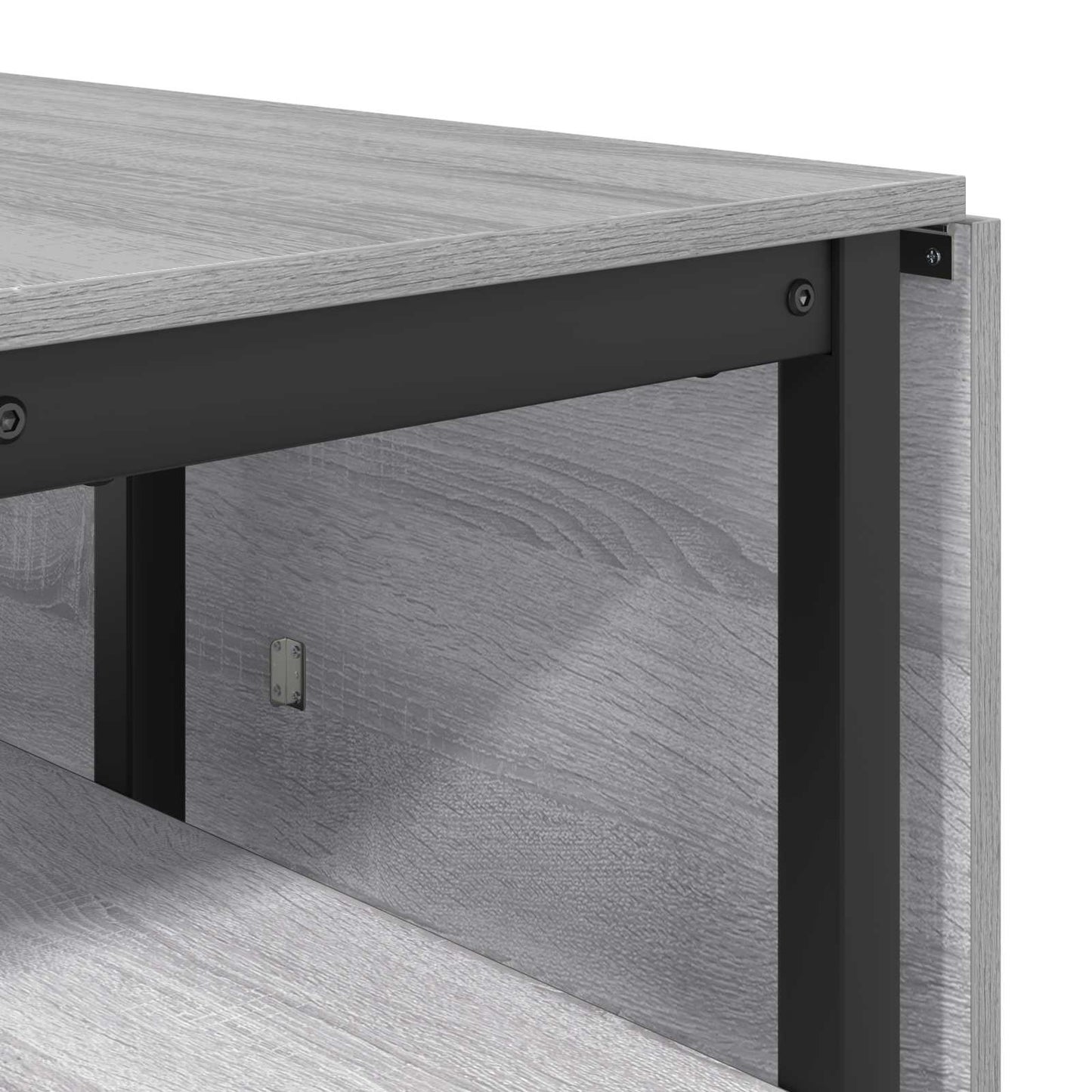 Eettafel 122 x 80 x 76,5 cm Bewerkt hout Grijs Sonoma