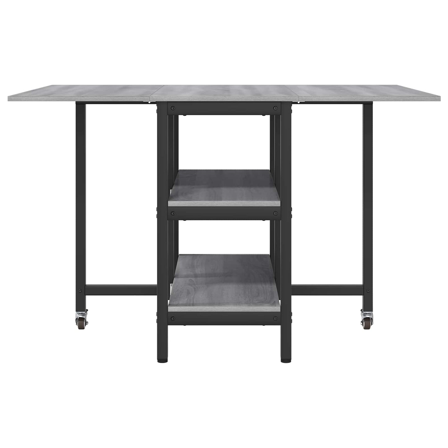 Eettafel 122 x 80 x 76,5 cm Bewerkt hout Grijs Sonoma