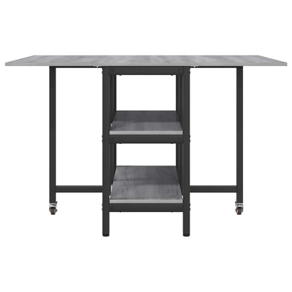 Eettafel 122 x 80 x 76,5 cm Bewerkt hout Grijs Sonoma