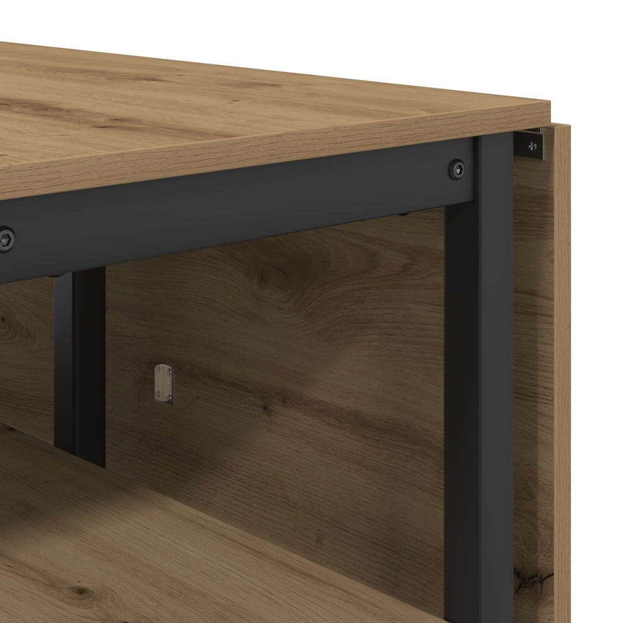Eettafel 122 x 80 x 76,5 cm Bewerkt hout Artisanaal eiken