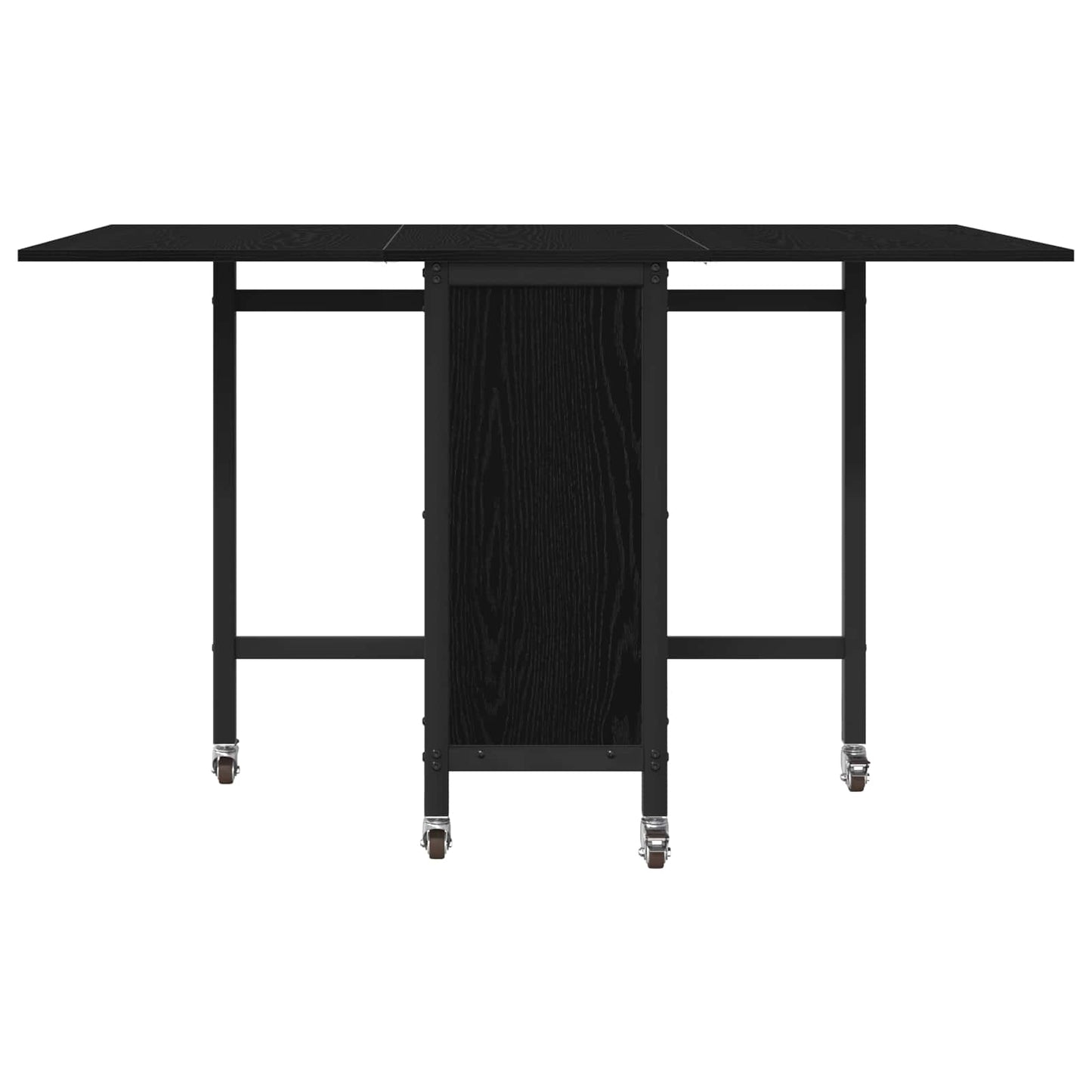 Opvouwbare eettafel met wielen 130 x 80 x 76,5 cm Bewerkt hout