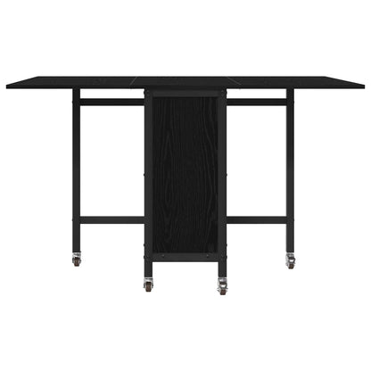 Opvouwbare eettafel met wielen 130 x 80 x 76,5 cm Bewerkt hout