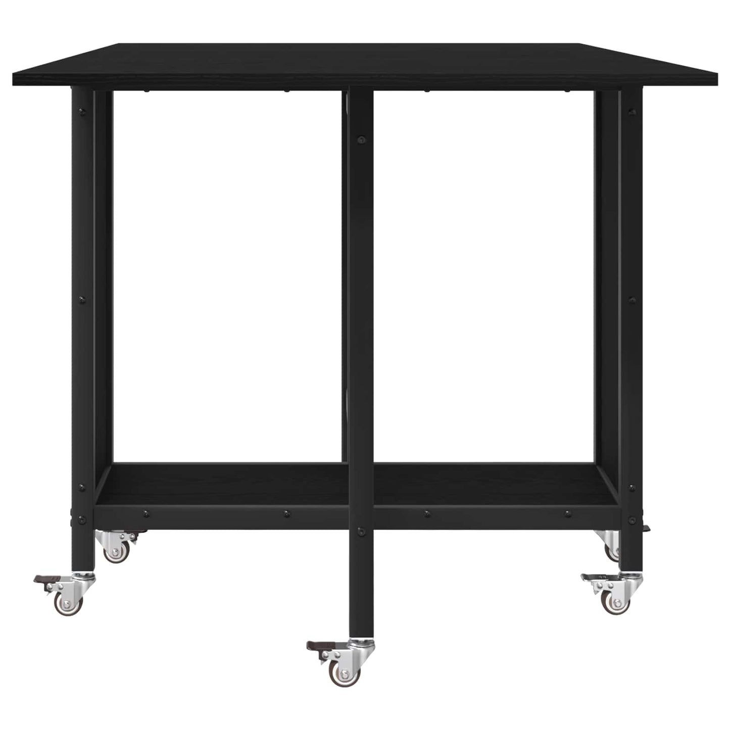 Opvouwbare eettafel met wielen 130 x 80 x 76,5 cm Bewerkt hout