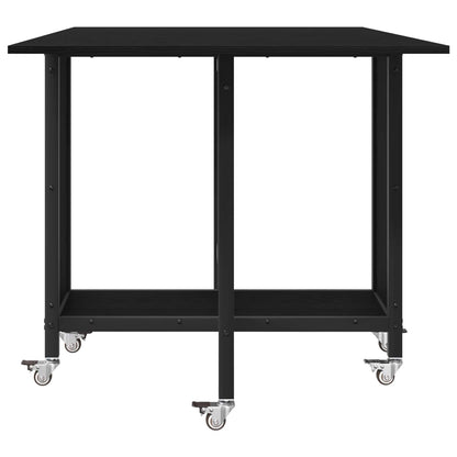 Opvouwbare eettafel met wielen 130 x 80 x 76,5 cm Bewerkt hout