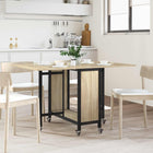 Foldable Dining Table with Wheels 130 x 80 x 76.5 cm Steel PB