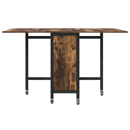 Opvouwbare eettafel met wielen 130 x 80 x 76,5 cm staal PB