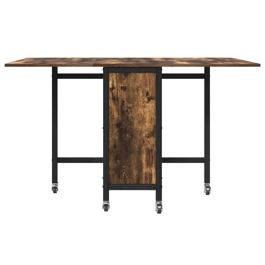 Opvouwbare eettafel met wielen 130 x 80 x 76,5 cm staal PB