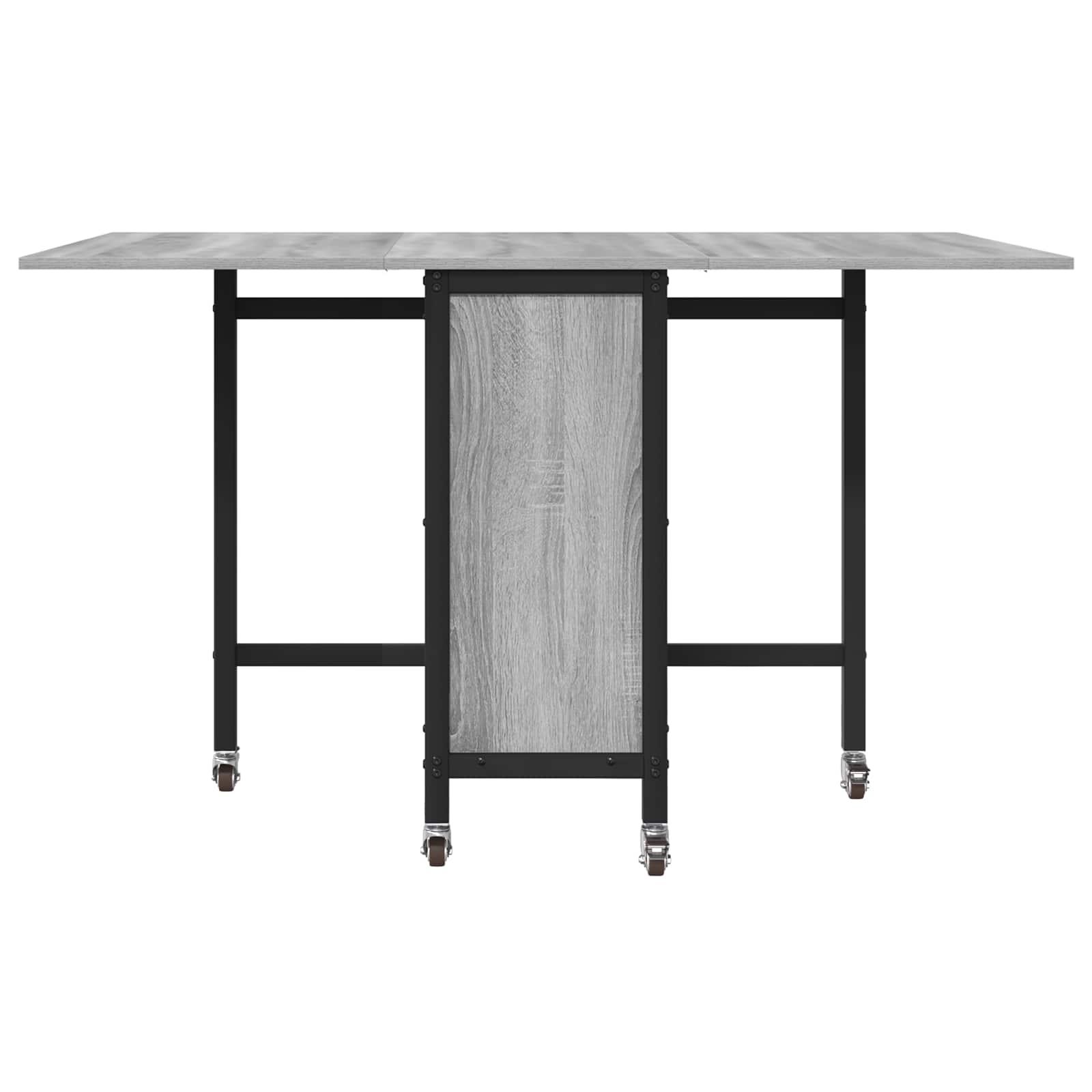 Opvouwbare eettafel met wielen 130 x 80 x 76,5 cm staal PB