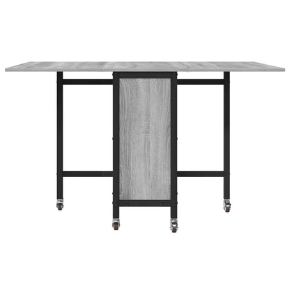 Opvouwbare eettafel met wielen 130 x 80 x 76,5 cm staal PB