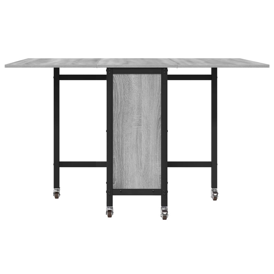 Opvouwbare eettafel met wielen 130 x 80 x 76,5 cm staal PB