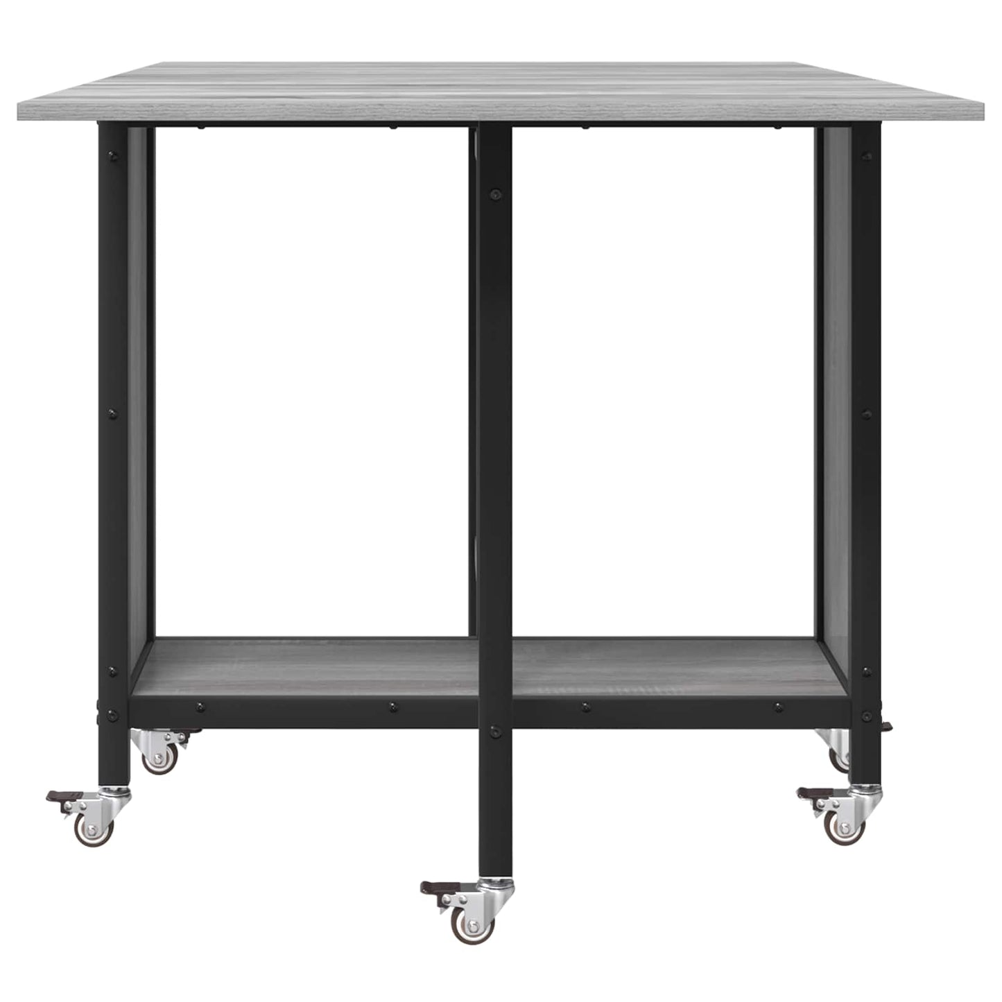Opvouwbare eettafel met wielen 130 x 80 x 76,5 cm staal PB
